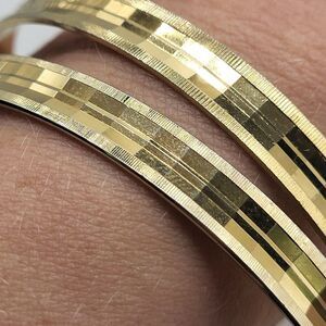 Gorgeous Vintage Mirrored Bangle Bracelets 8in Lot o 2